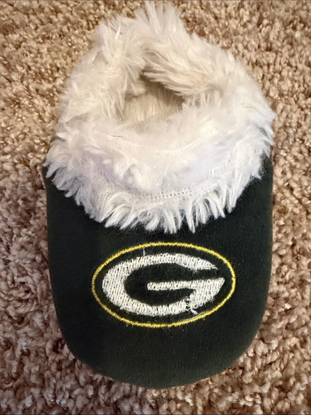 Green Bay Packers Toddler Slippers | Size XL (size 6)